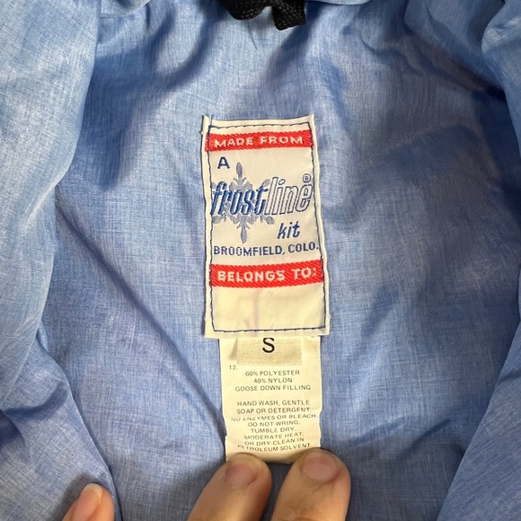 Vintage Frostline Puffer Vest Womens S Blue Floral Western Yoke - Picture 3 of 11